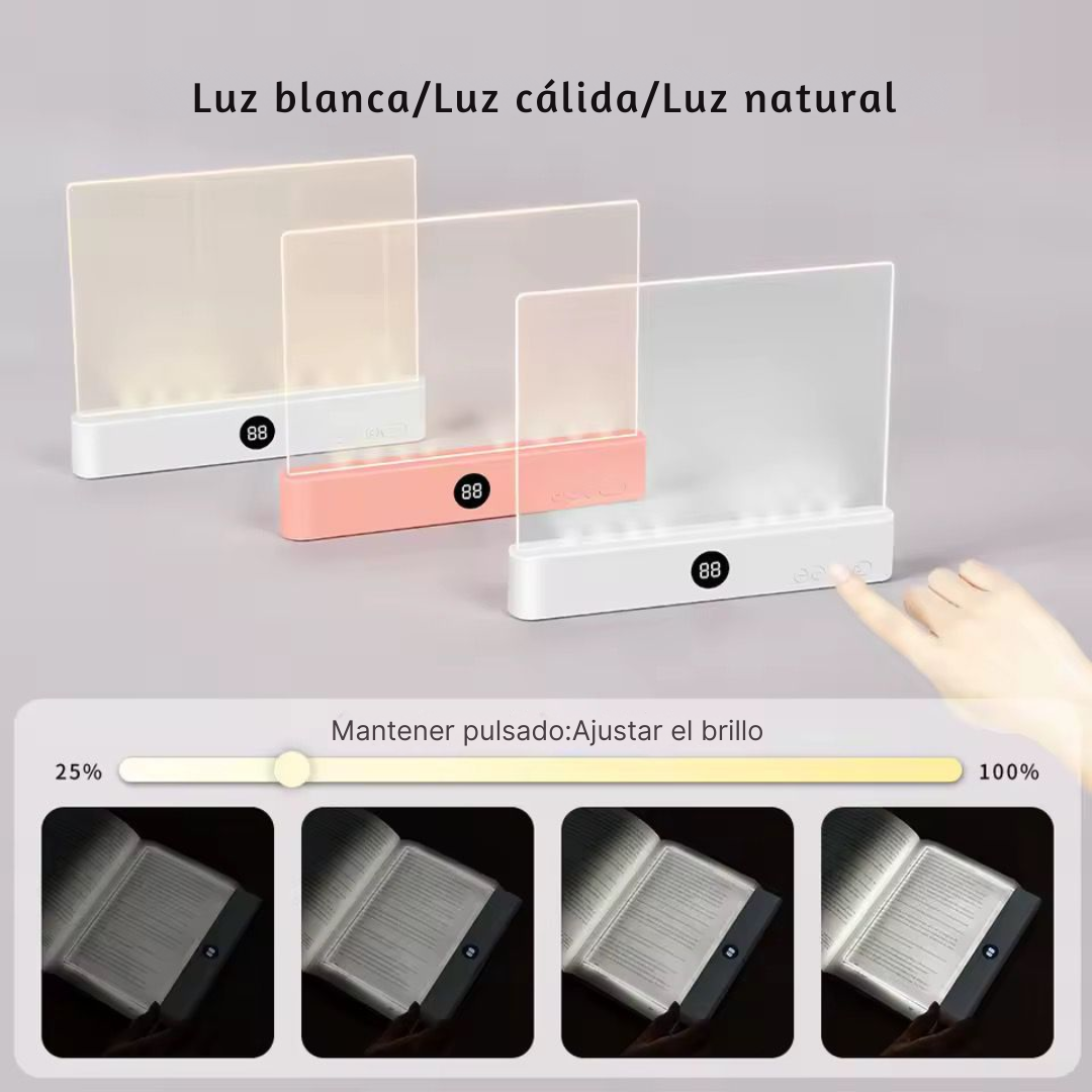 Tableta de luz LED para lectura nocturna