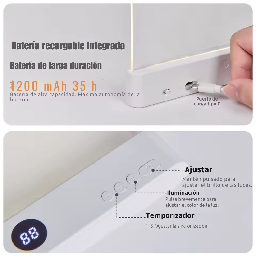 Tableta de luz LED para lectura nocturna